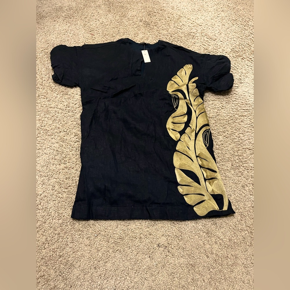 Banana Republic Black and Gold Mini Dress - Picture 5 of 11
